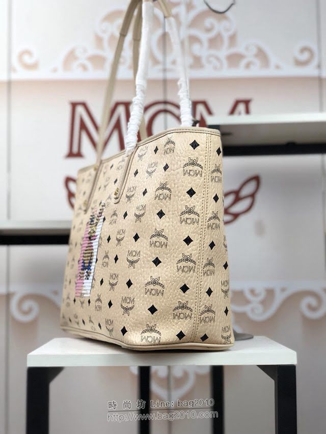 MCM女包 原單 6268打釘兔子 Stripe鉚釘子母購物袋 搭配小包 MCM女手提袋 MCM肩背包  mdmc1401